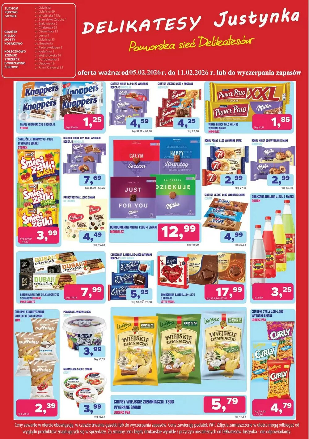 Gazetka promocyjna Delikatesy Justynka  ważna od 05.02.2026 - Strona 1.