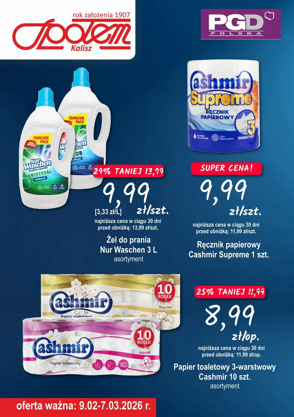 Gazetka promocyjna Społem  ważna od 09.02.2026 - Strona 1.