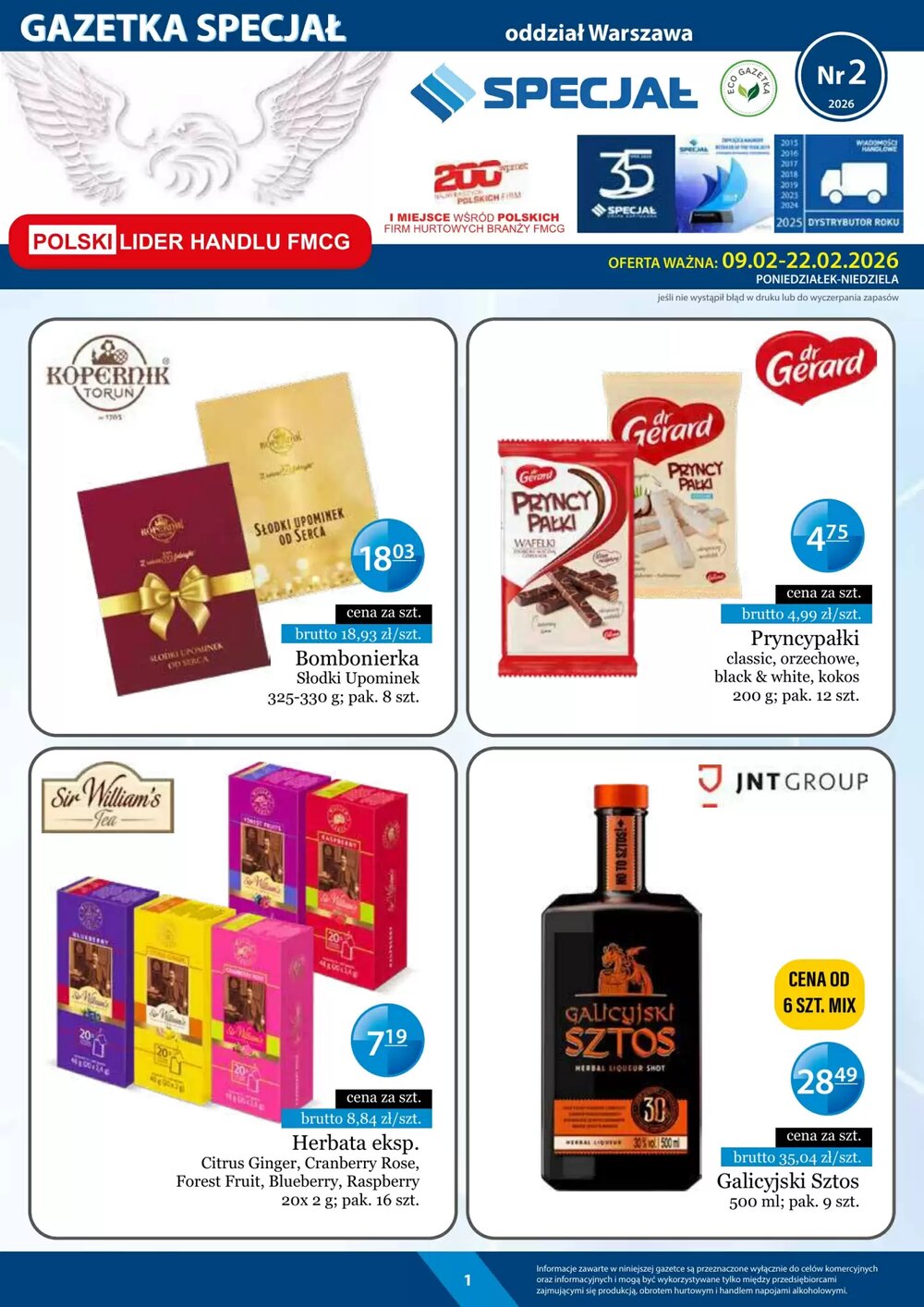Gazetka promocyjna Specjał  ważna od 09.02.2026 - Strona 1.