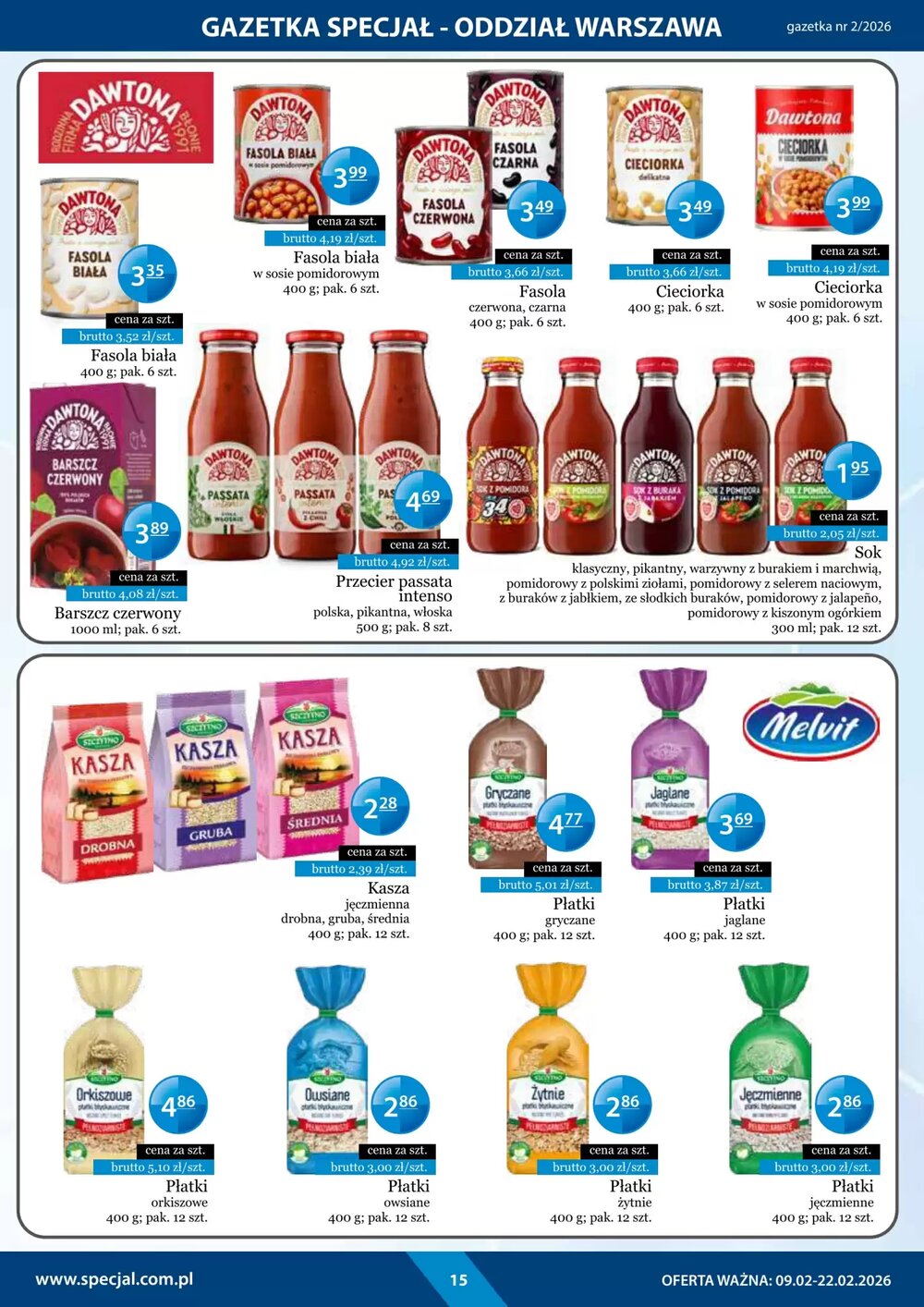 Gazetka promocyjna Specjał  ważna od 09.02.2026 - Strona 15.