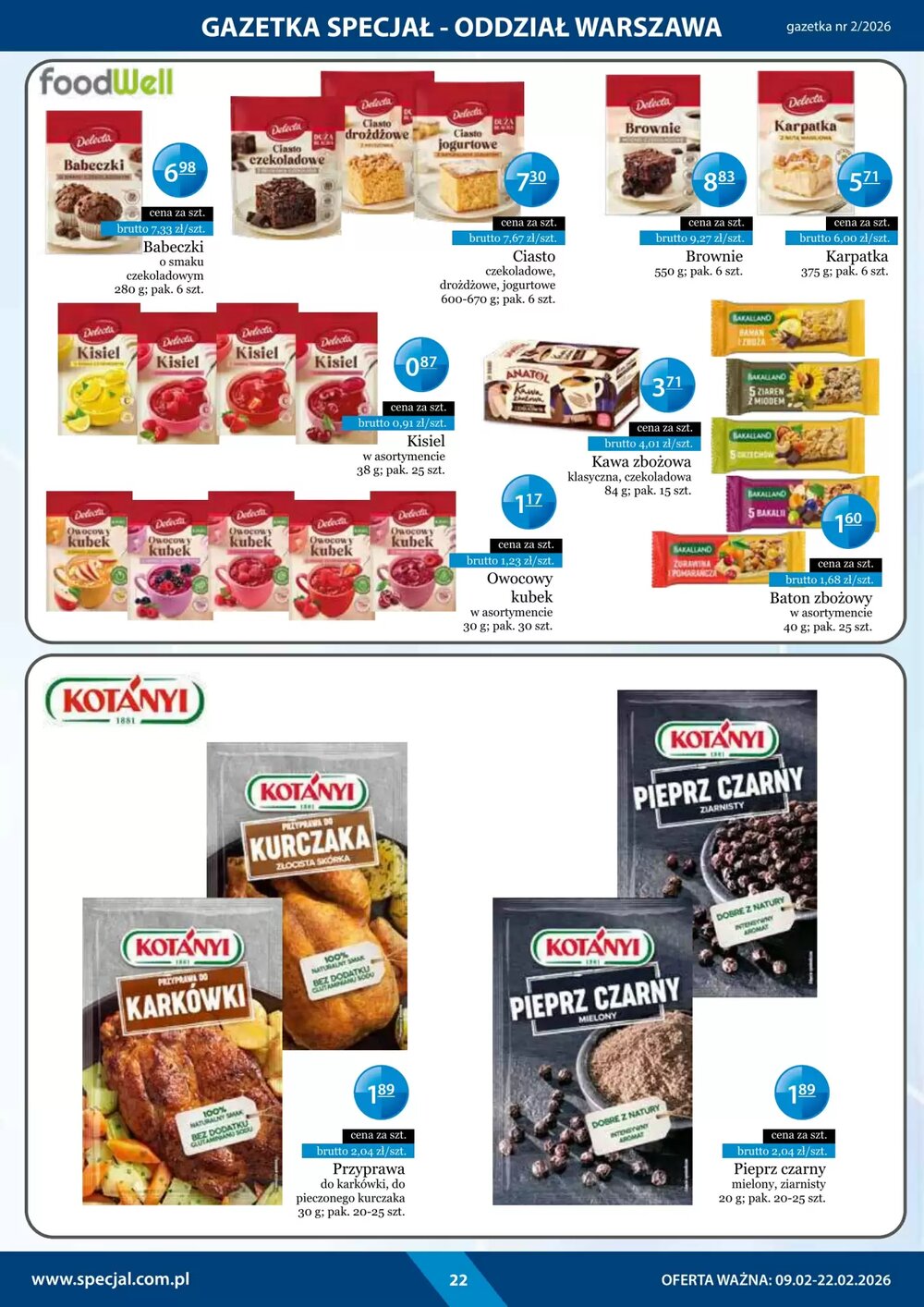 Gazetka promocyjna Specjał  ważna od 09.02.2026 - Strona 22.