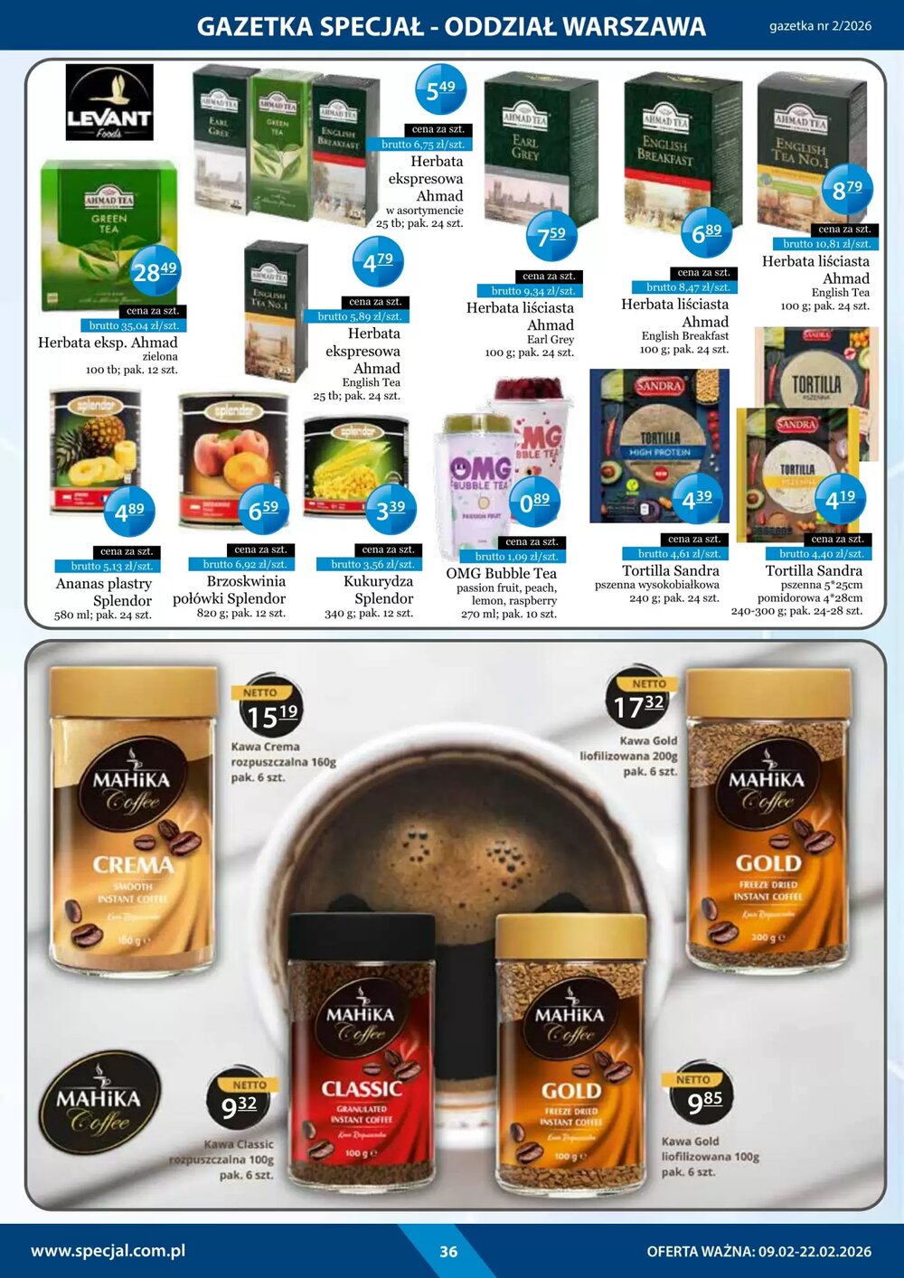 Gazetka promocyjna Specjał  ważna od 09.02.2026 - Strona 36.