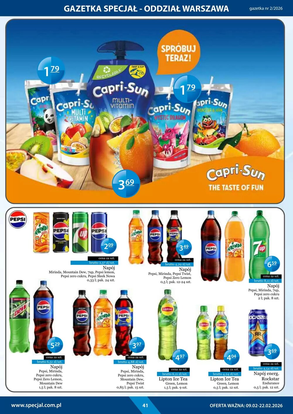 Gazetka promocyjna Specjał  ważna od 09.02.2026 - Strona 41.