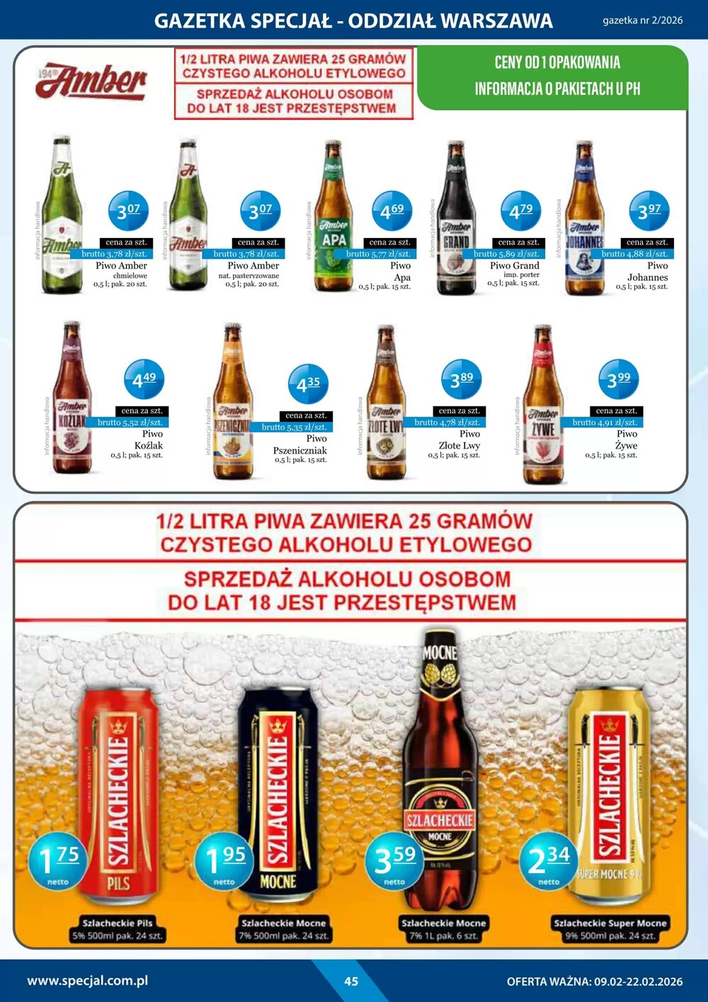 Gazetka promocyjna Specjał  ważna od 09.02.2026 - Strona 45.