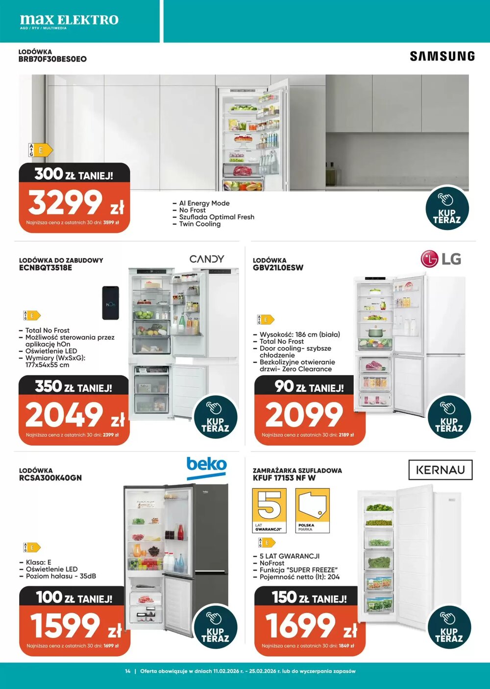 Gazetka promocyjna Max Elektro  ważna od 11.02.2026 - Strona 14.