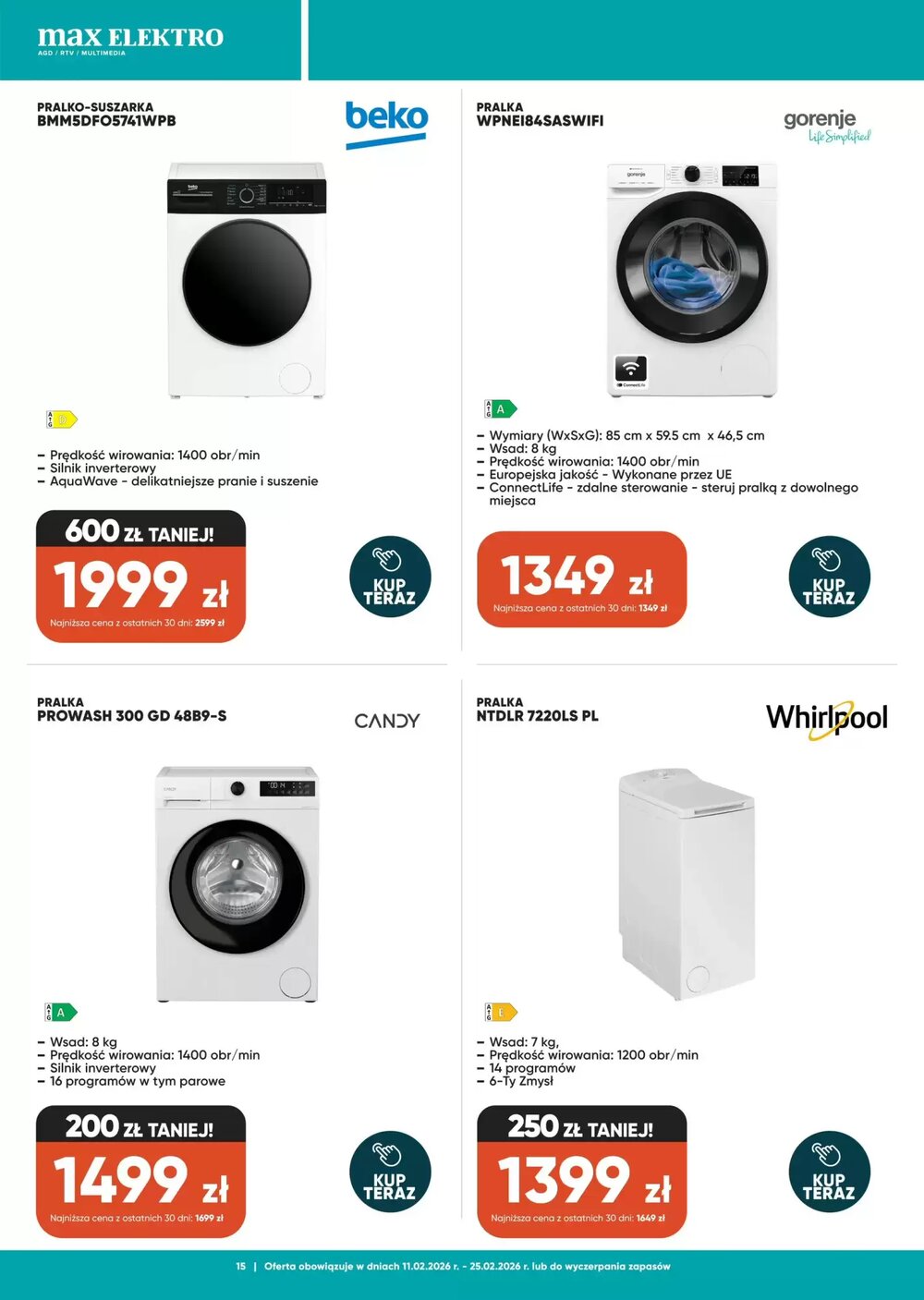 Gazetka promocyjna Max Elektro  ważna od 11.02.2026 - Strona 15.