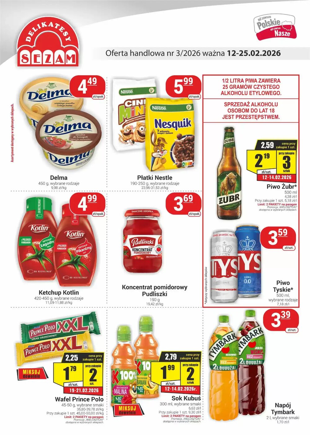 Gazetka promocyjna Delikatesy Sezam  ważna od 12.02.2026 - Strona 1.