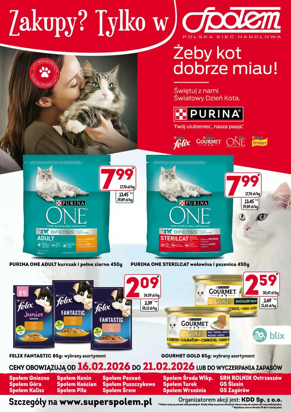 Gazetka promocyjna Społem  ważna od 16.02.2026 - Strona 1.