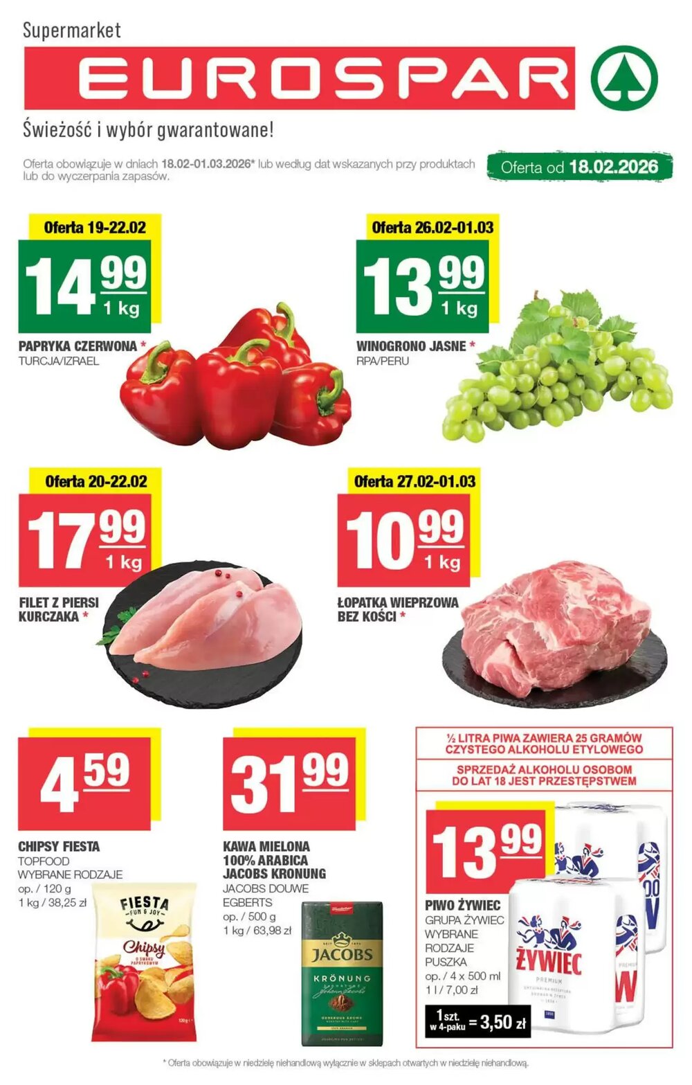 Gazetka promocyjna Eurospar  ważna od 18.02.2026 - Strona 1.