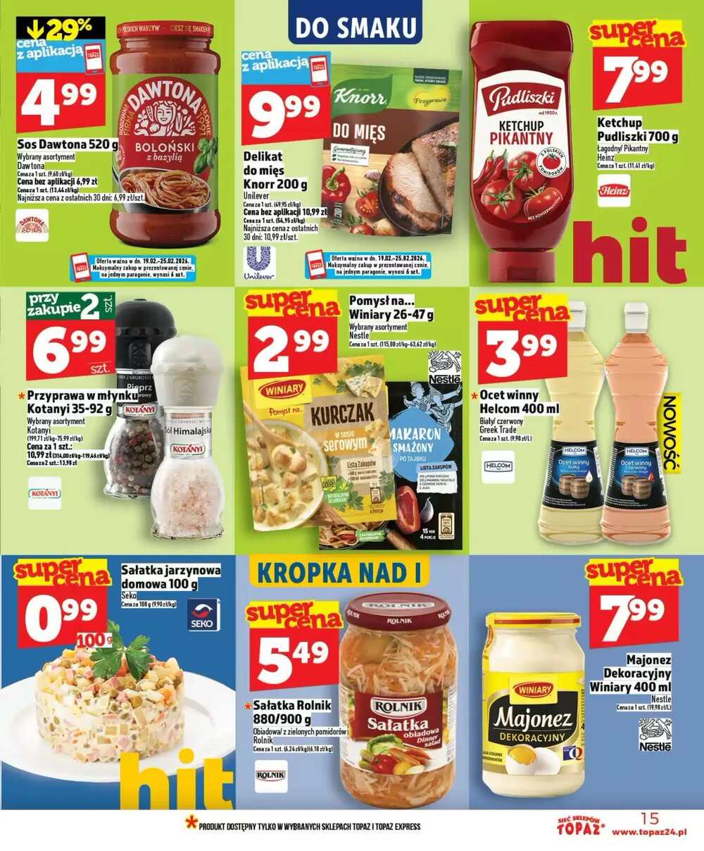 Gazetka promocyjna Topaz  ważna od 19.02.2026 - Strona 15.