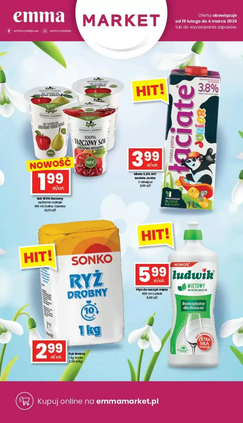 Gazetka promocyjna EMMA market  ważna od 19.02.2026 - Strona 1.