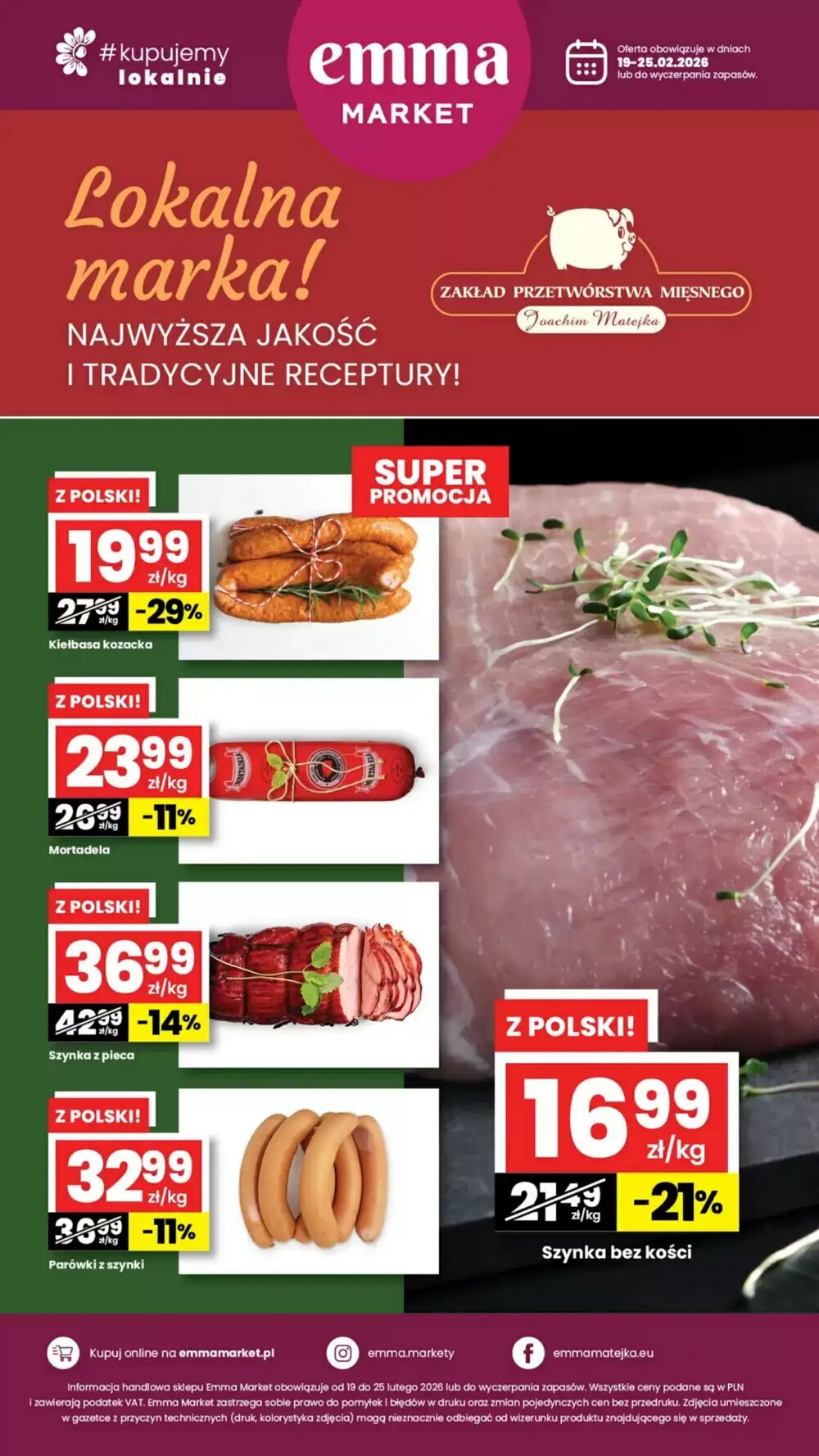 Gazetka promocyjna EMMA market  ważna od 19.02.2026 - Strona 1.