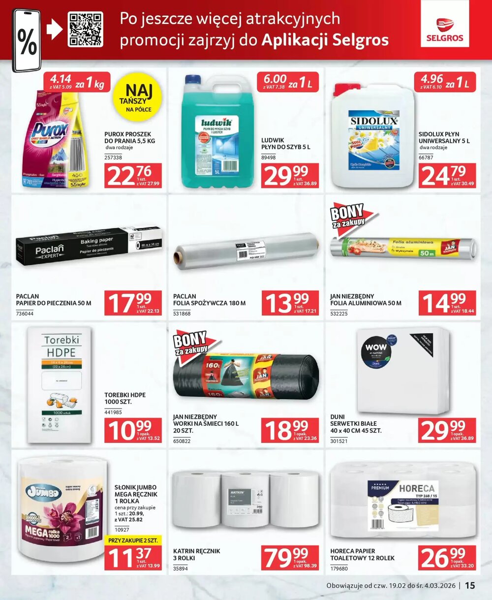 Gazetka promocyjna Selgros  ważna od 19.02.2026 - Strona 15.