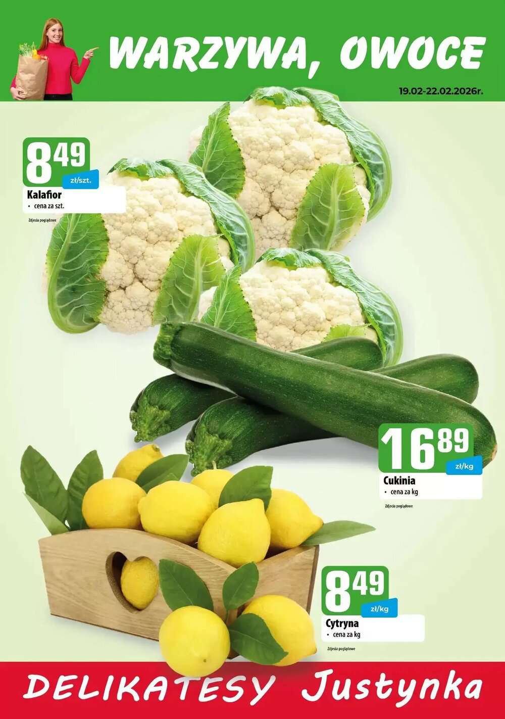 Gazetka promocyjna Delikatesy Justynka  ważna od 19.02.2026 - Strona 1.