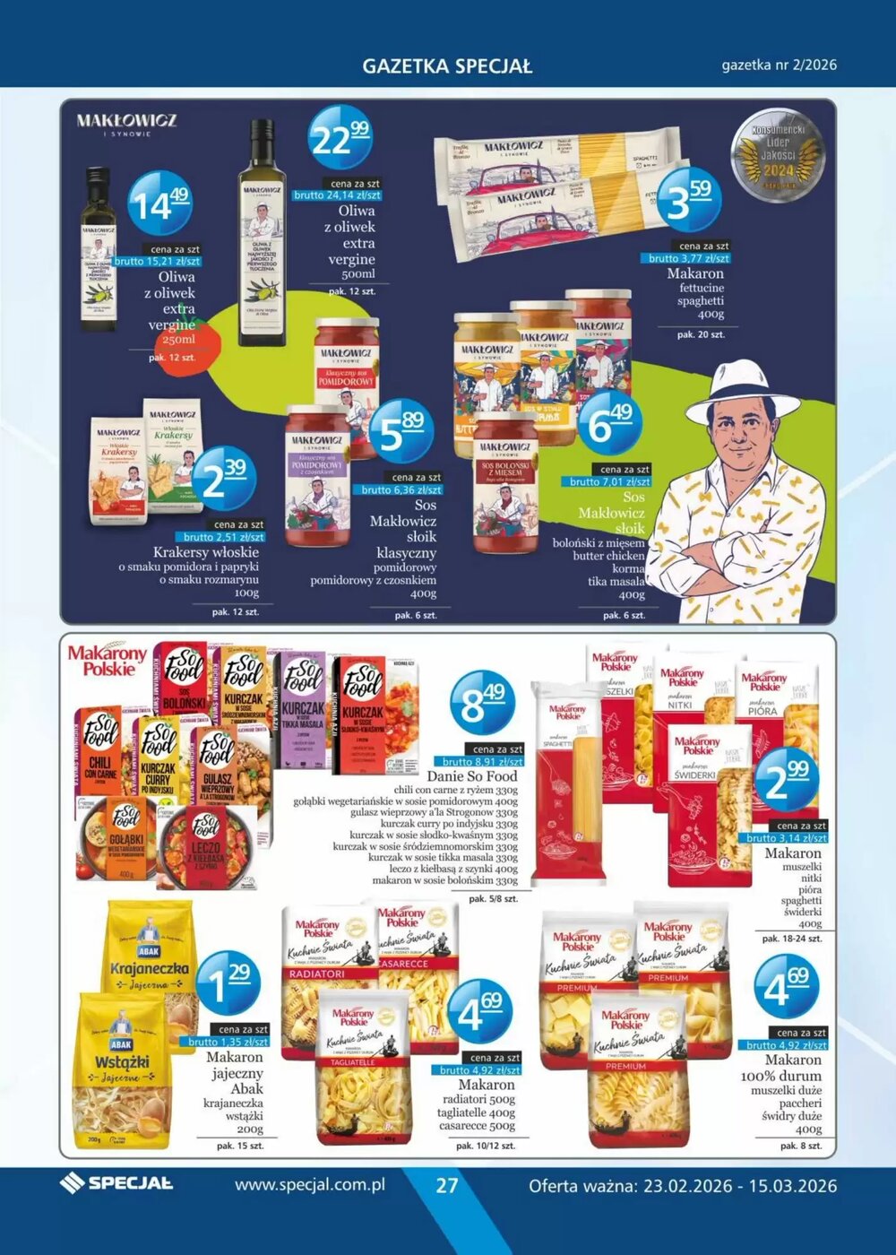 Gazetka promocyjna Specjał  ważna od 23.02.2026 - Strona 27.