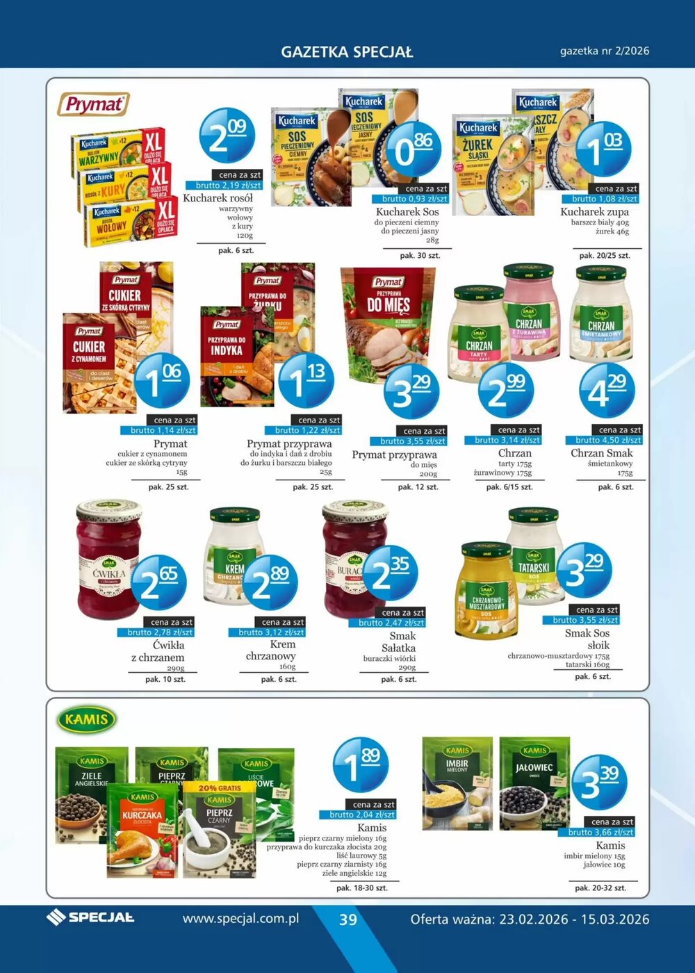 Gazetka promocyjna Specjał  ważna od 23.02.2026 - Strona 39.