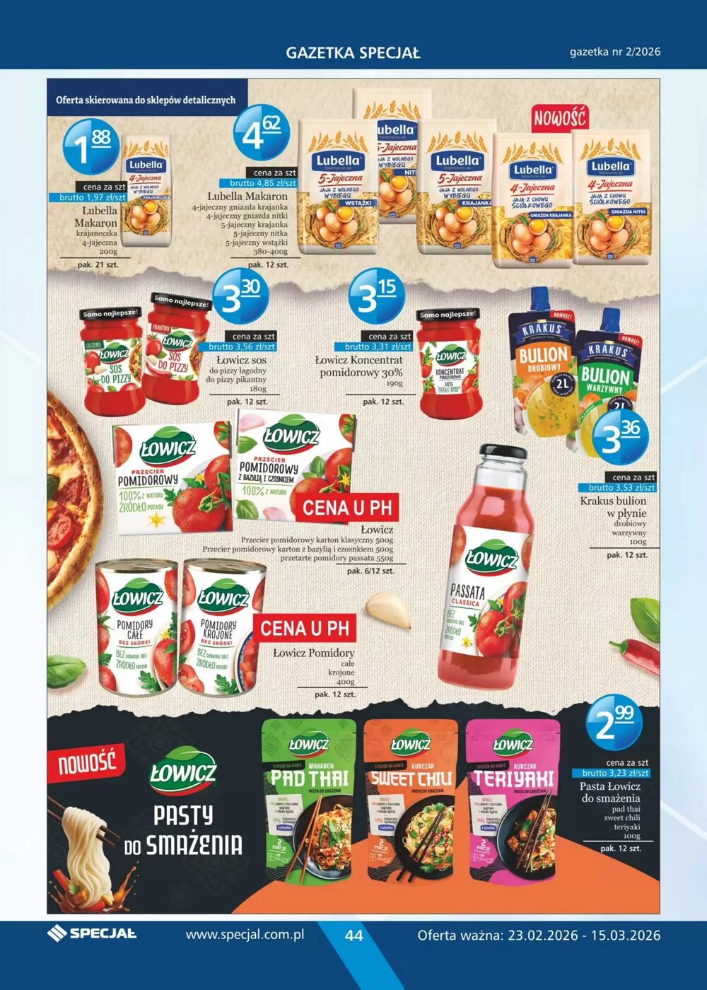 Gazetka promocyjna Specjał  ważna od 23.02.2026 - Strona 44.