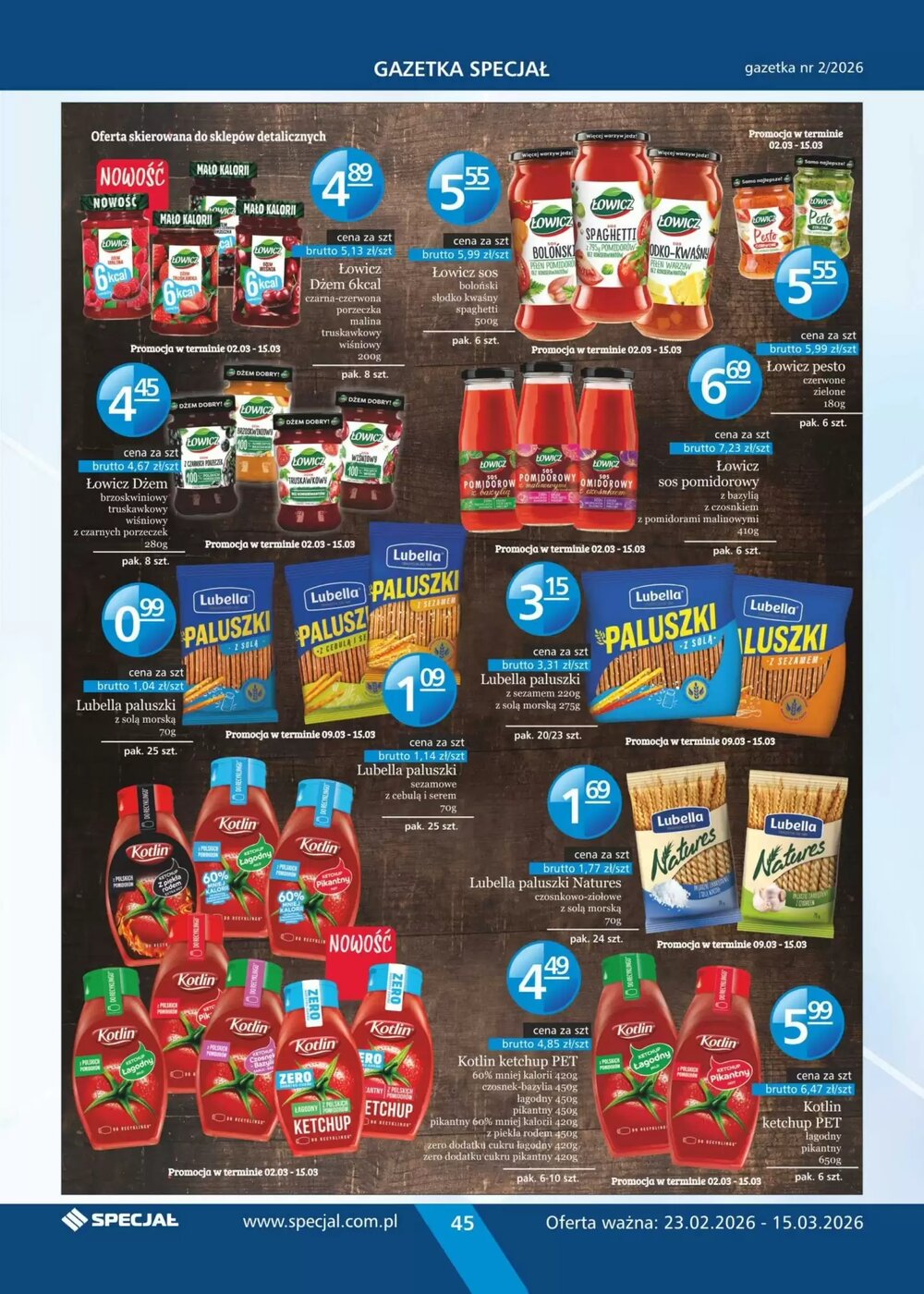Gazetka promocyjna Specjał  ważna od 23.02.2026 - Strona 45.