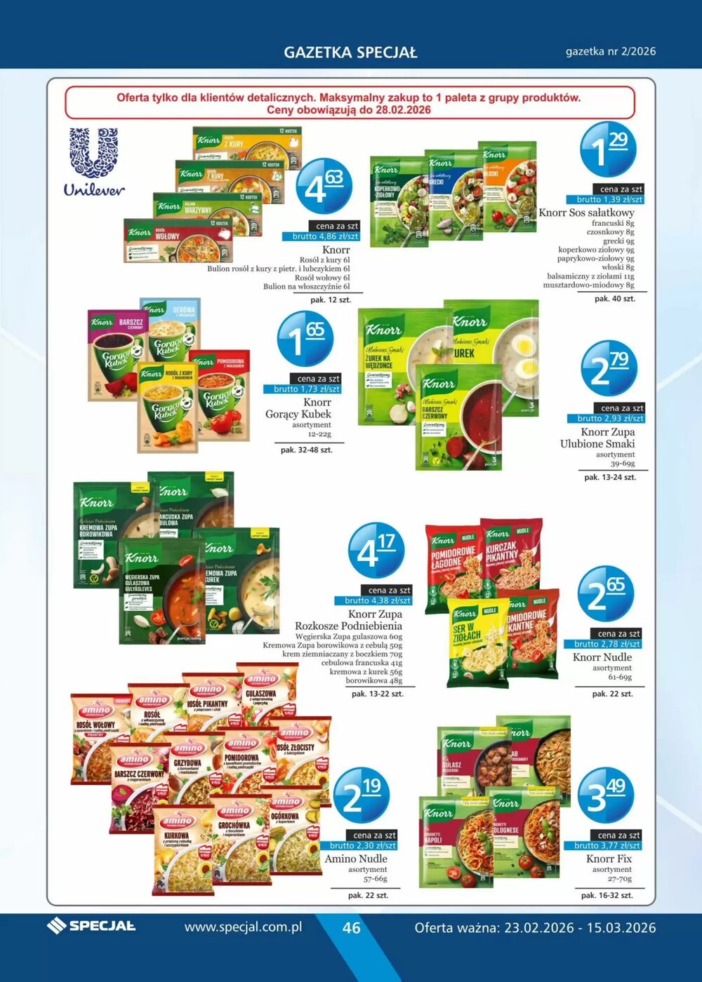 Gazetka promocyjna Specjał  ważna od 23.02.2026 - Strona 46.