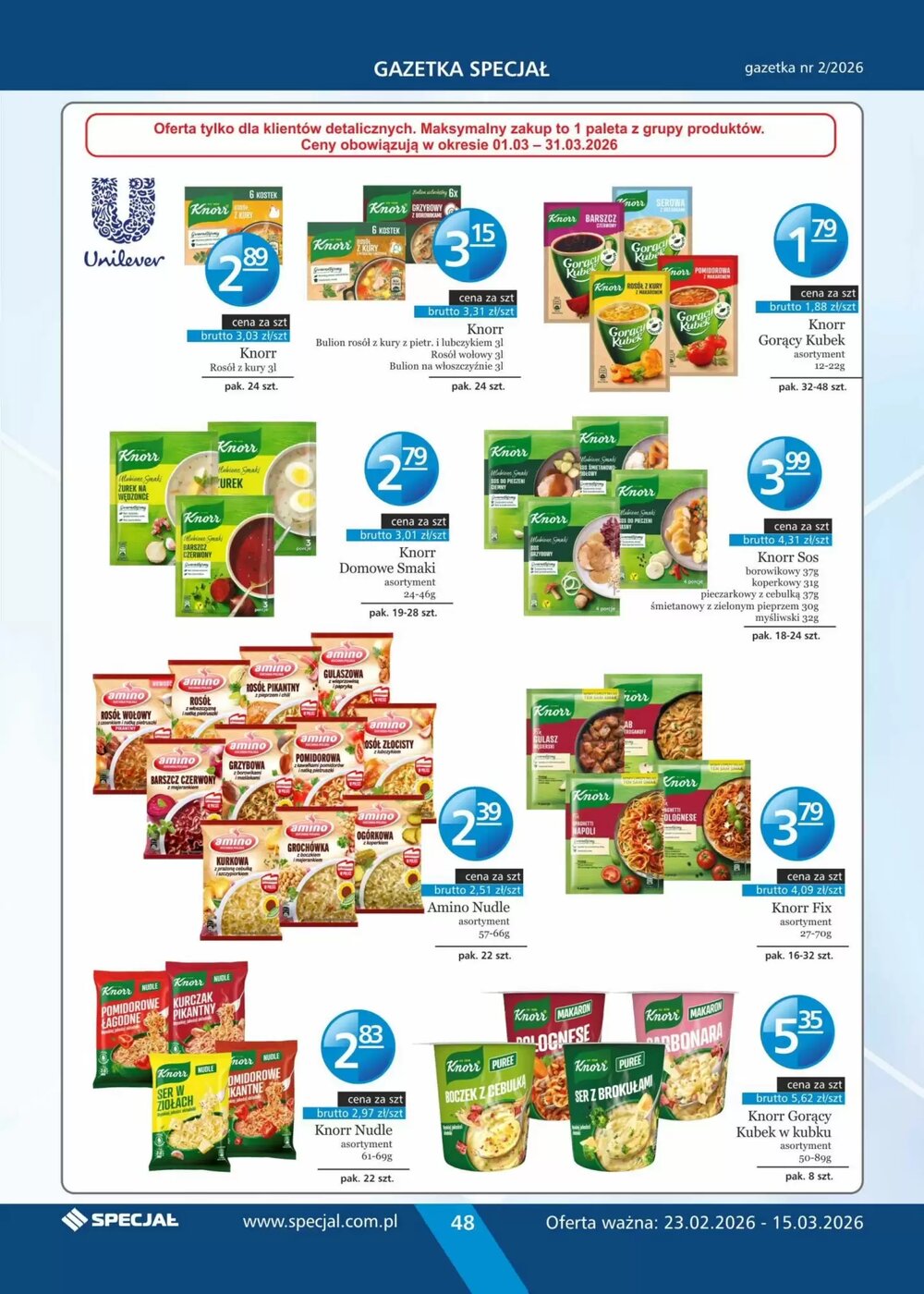Gazetka promocyjna Specjał  ważna od 23.02.2026 - Strona 48.