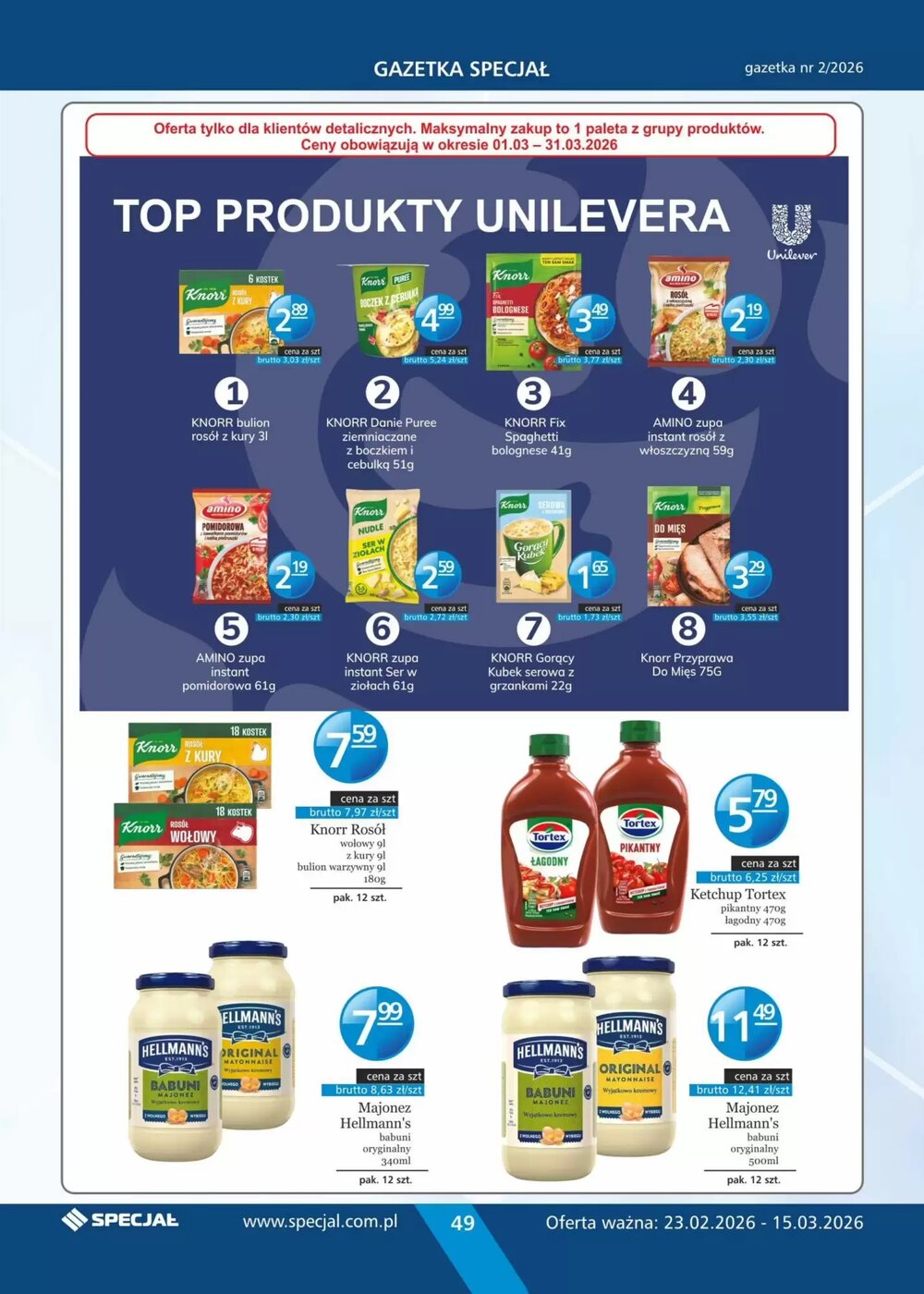 Gazetka promocyjna Specjał  ważna od 23.02.2026 - Strona 49.