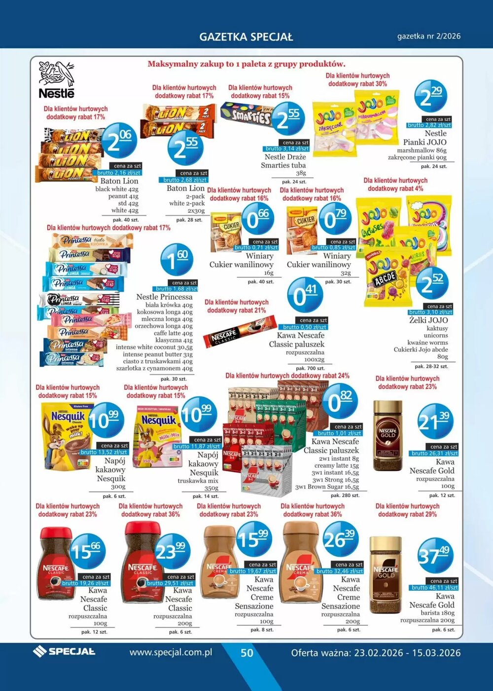 Gazetka promocyjna Specjał  ważna od 23.02.2026 - Strona 50.