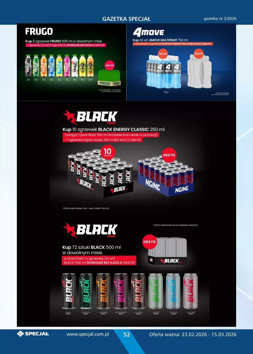 Gazetka promocyjna Specjał  ważna od 23.02.2026 - Strona 52.