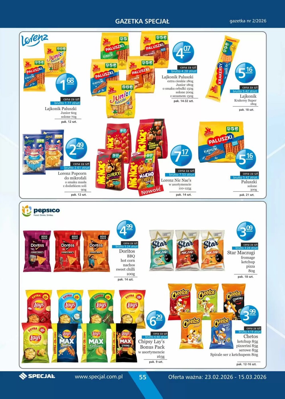 Gazetka promocyjna Specjał  ważna od 23.02.2026 - Strona 55.
