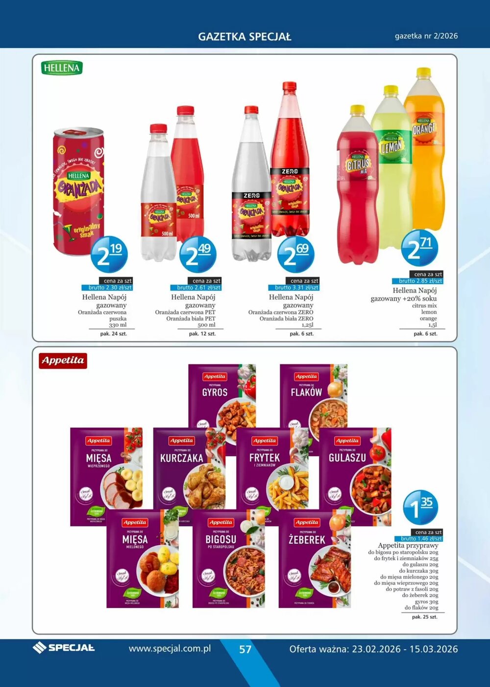 Gazetka promocyjna Specjał  ważna od 23.02.2026 - Strona 57.