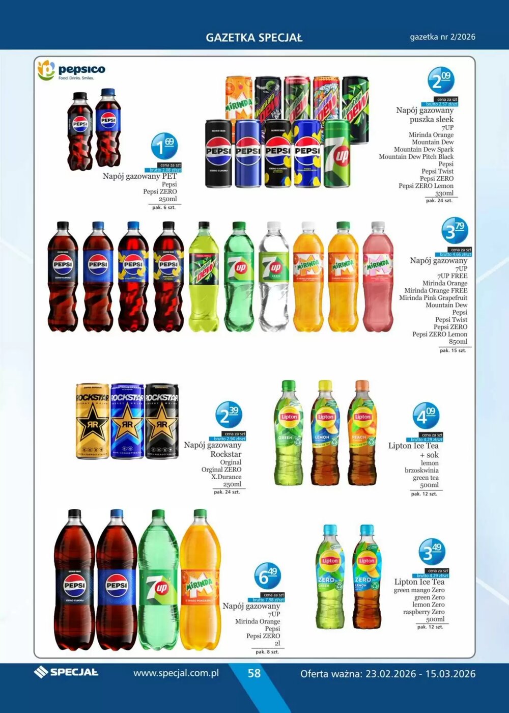 Gazetka promocyjna Specjał  ważna od 23.02.2026 - Strona 58.