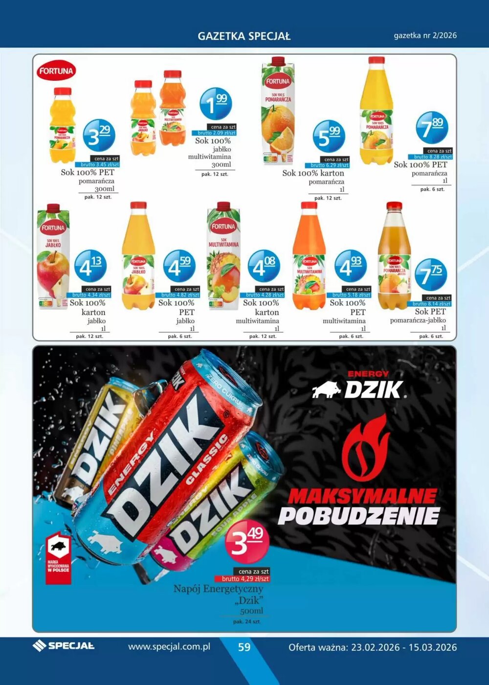 Gazetka promocyjna Specjał  ważna od 23.02.2026 - Strona 59.