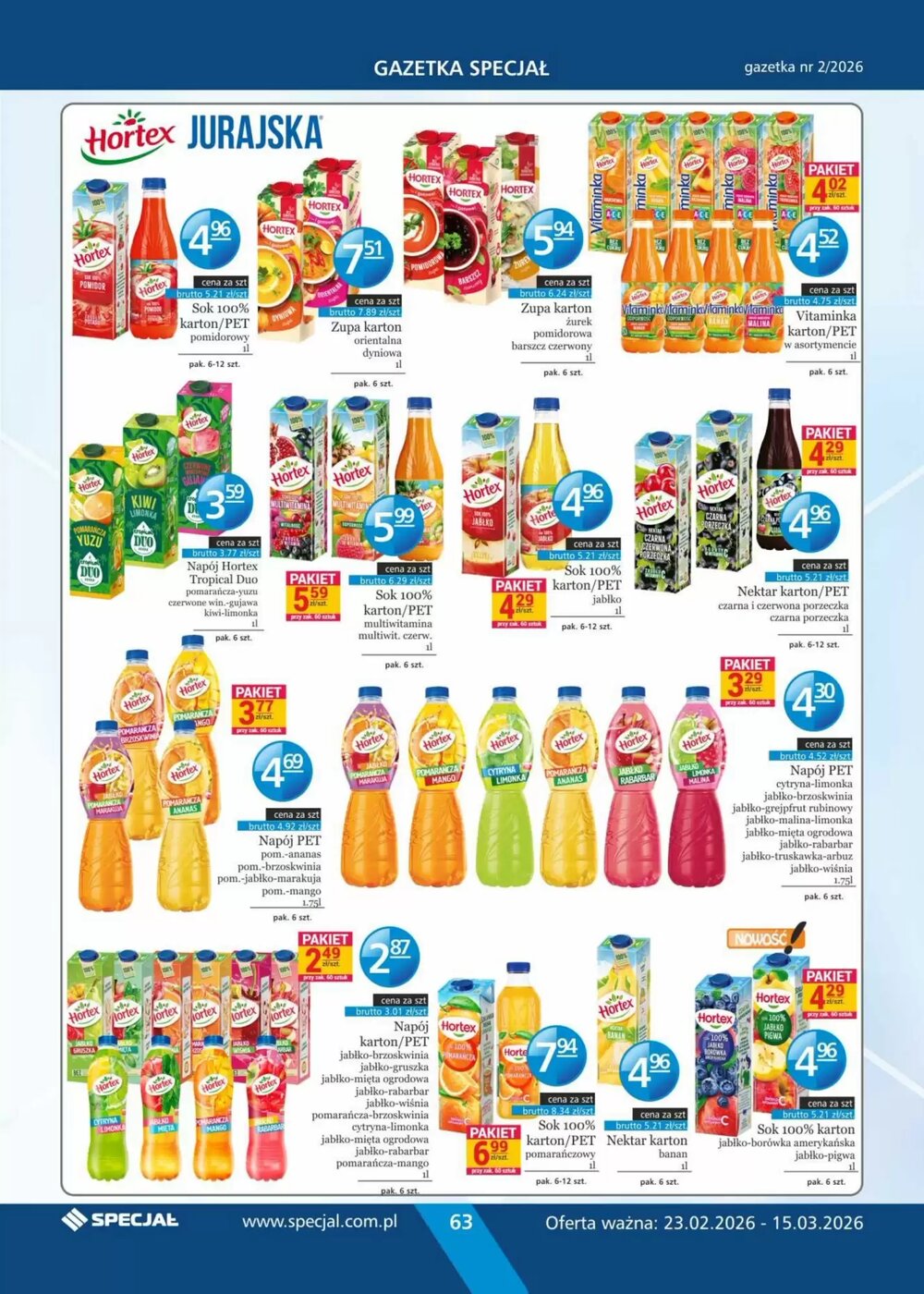 Gazetka promocyjna Specjał  ważna od 23.02.2026 - Strona 63.