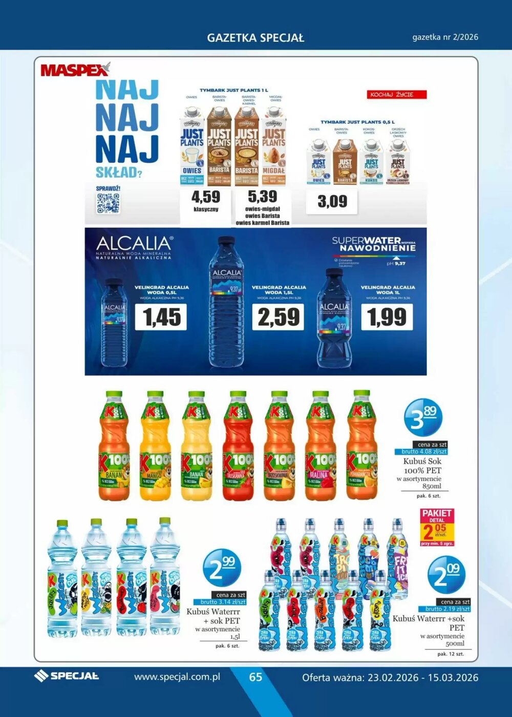 Gazetka promocyjna Specjał  ważna od 23.02.2026 - Strona 65.