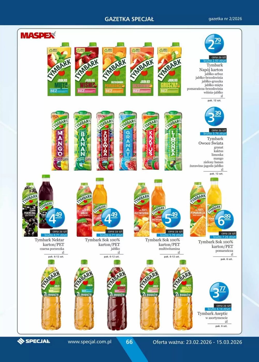 Gazetka promocyjna Specjał  ważna od 23.02.2026 - Strona 66.