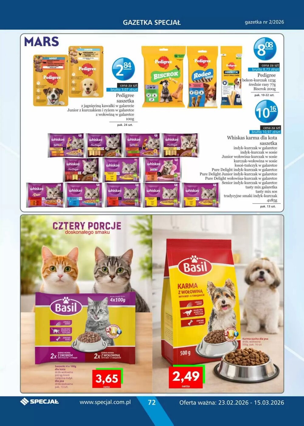 Gazetka promocyjna Specjał  ważna od 23.02.2026 - Strona 72.