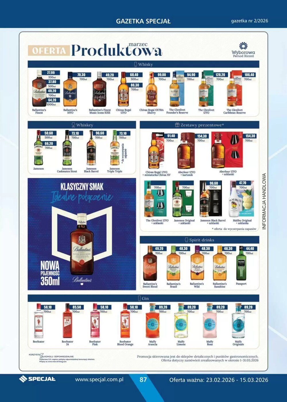 Gazetka promocyjna Specjał  ważna od 23.02.2026 - Strona 87.