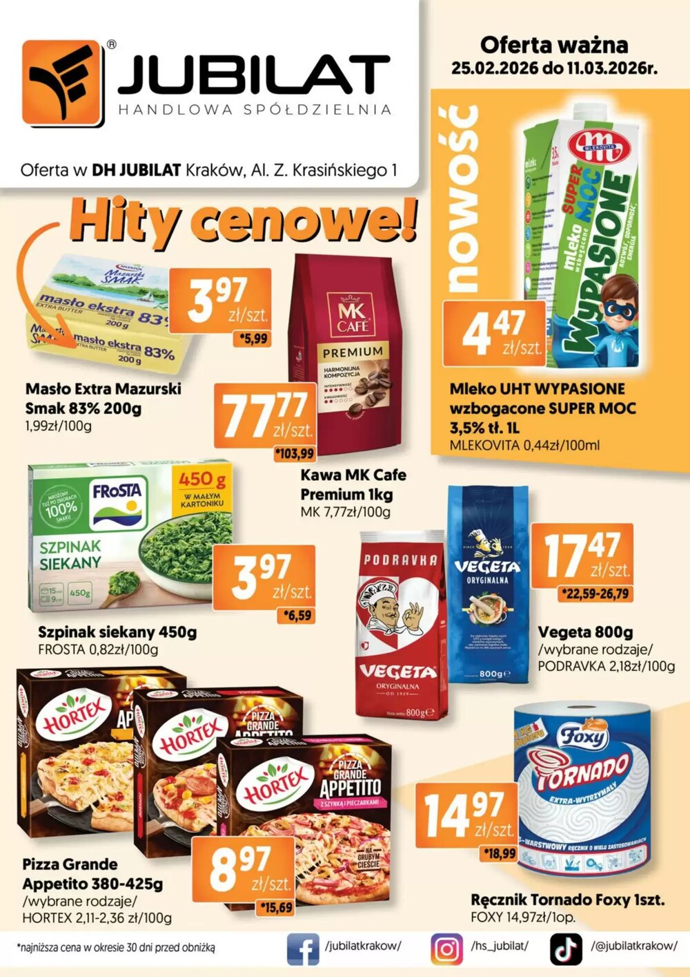 Gazetka promocyjna Jubilat  ważna od 25.02.2026 - Strona 1.