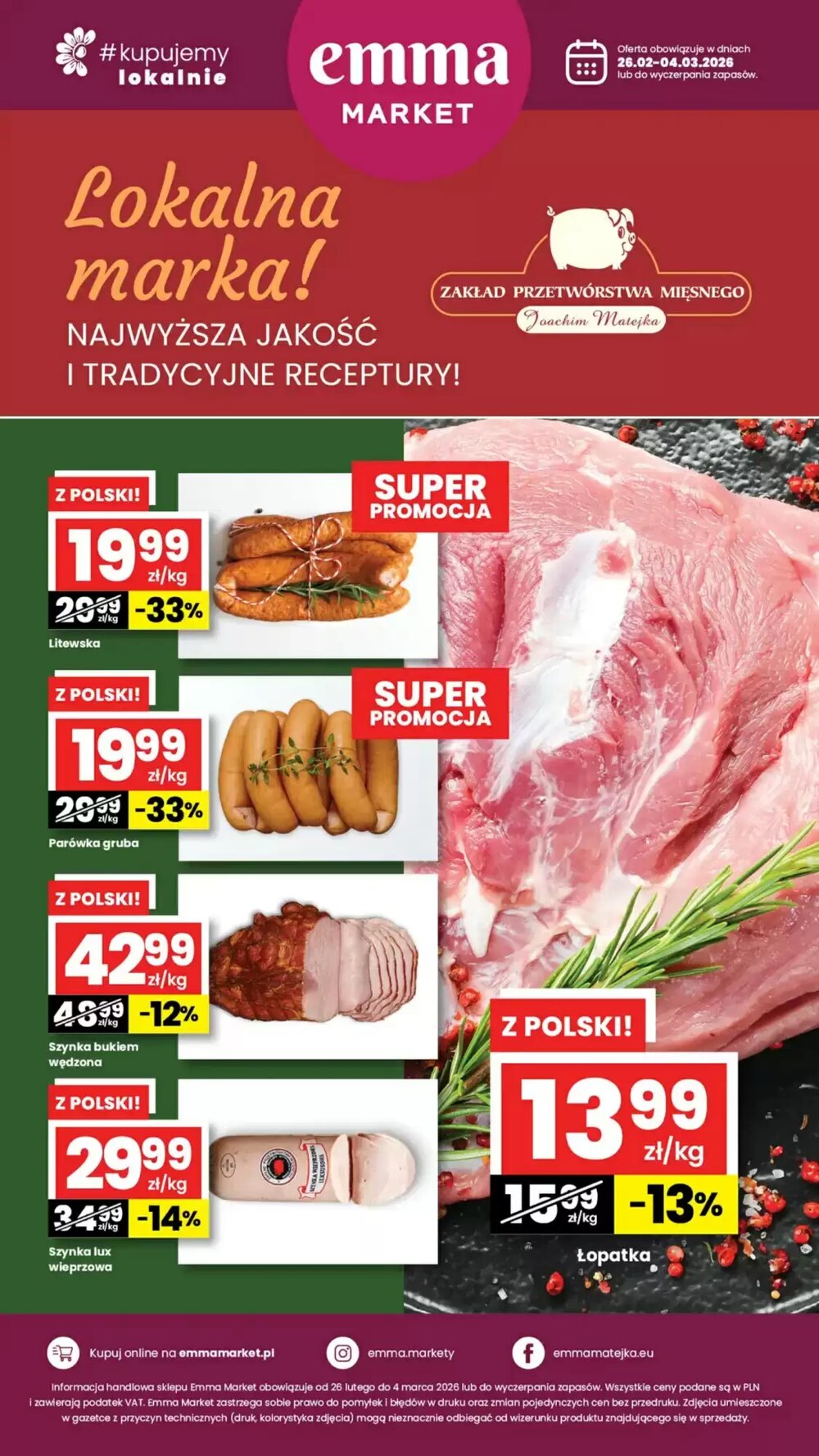 Gazetka promocyjna EMMA market  ważna od 26.02.2026 - Strona 1.