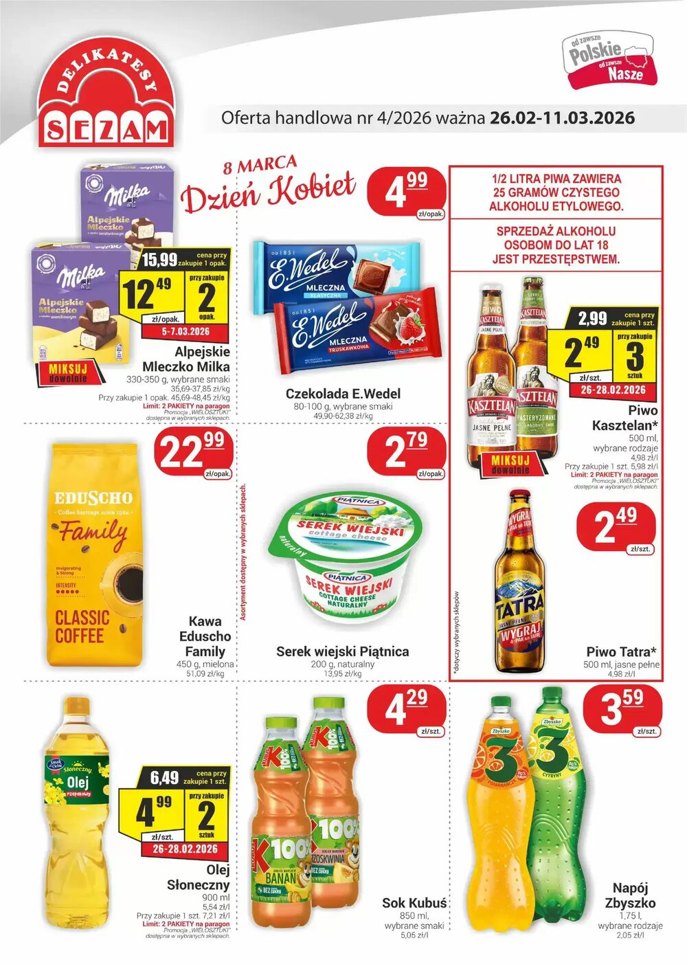 Gazetka promocyjna Delikatesy Sezam  ważna od 26.02.2026 - Strona 1.