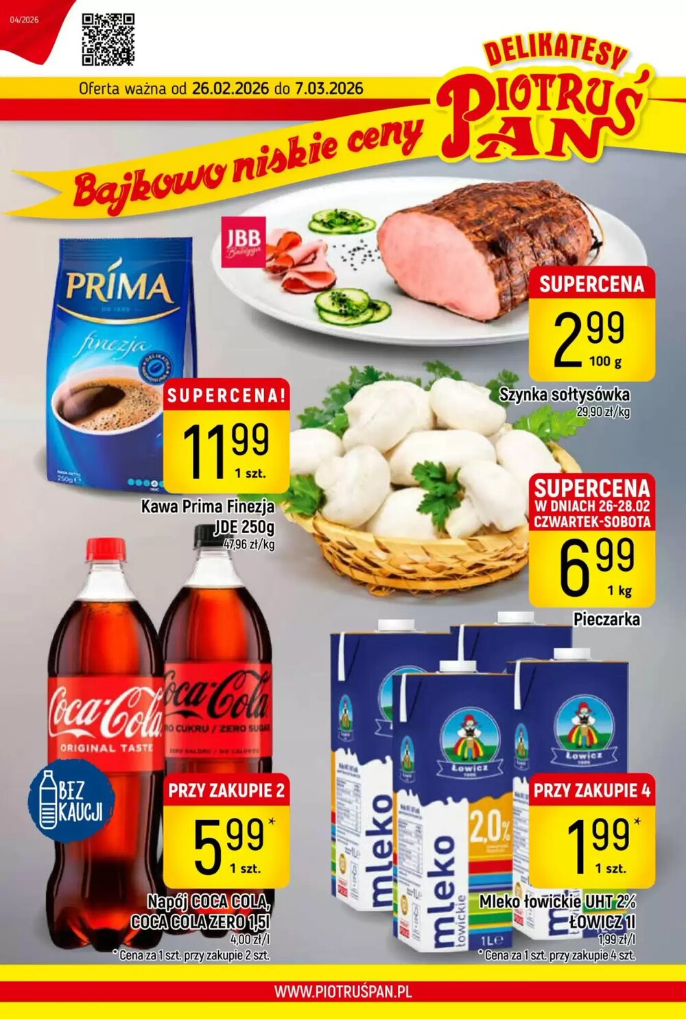 Gazetka promocyjna Delikatesy Piotruś Pan  ważna od 26.02.2026 - Strona 1.