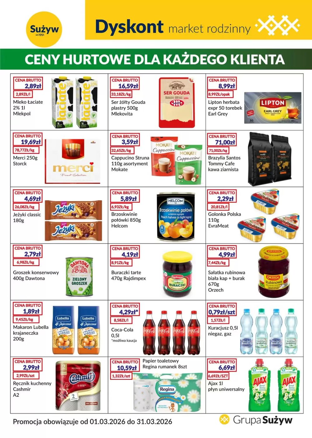 Gazetka promocyjna Sużyw  ważna od 01.03.2026 - Strona 1.