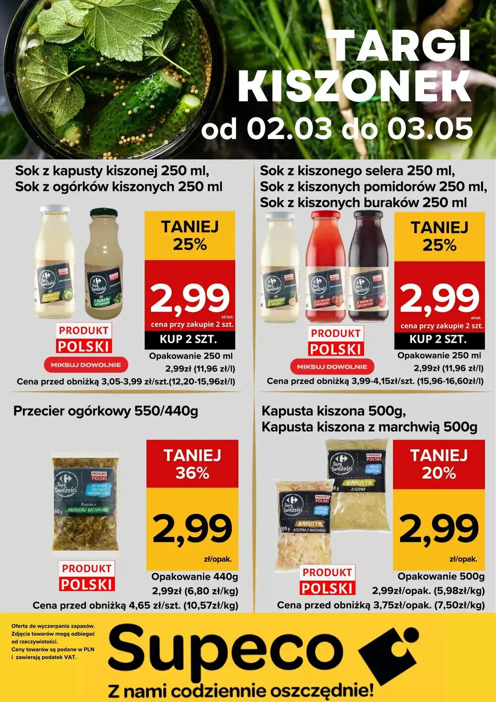 Gazetka promocyjna Supeco  ważna od 02.03.2026 - Strona 1.
