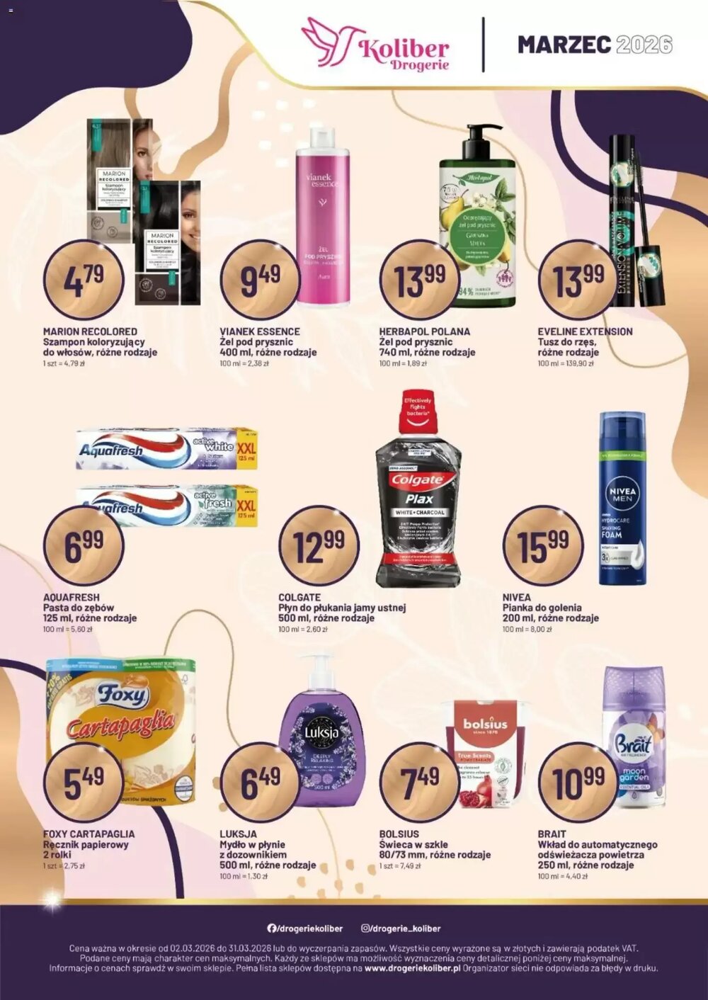 Gazetka promocyjna Koliber drogerie  ważna od 02.03.2026 - Strona 1.