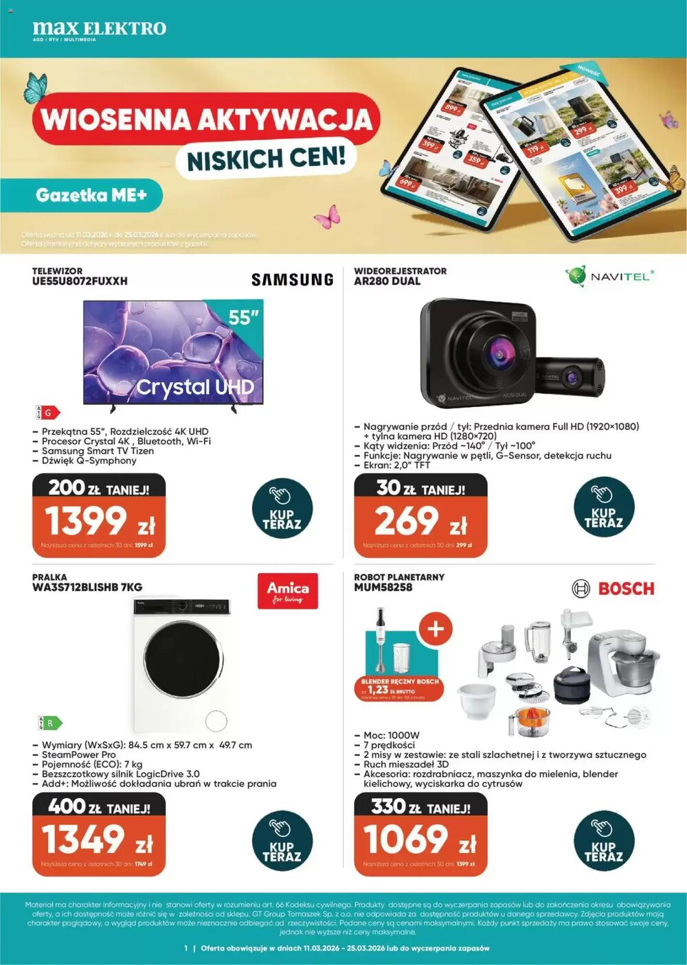 Gazetka promocyjna Max Elektro  ważna od 11.03.2026 - Strona 1.