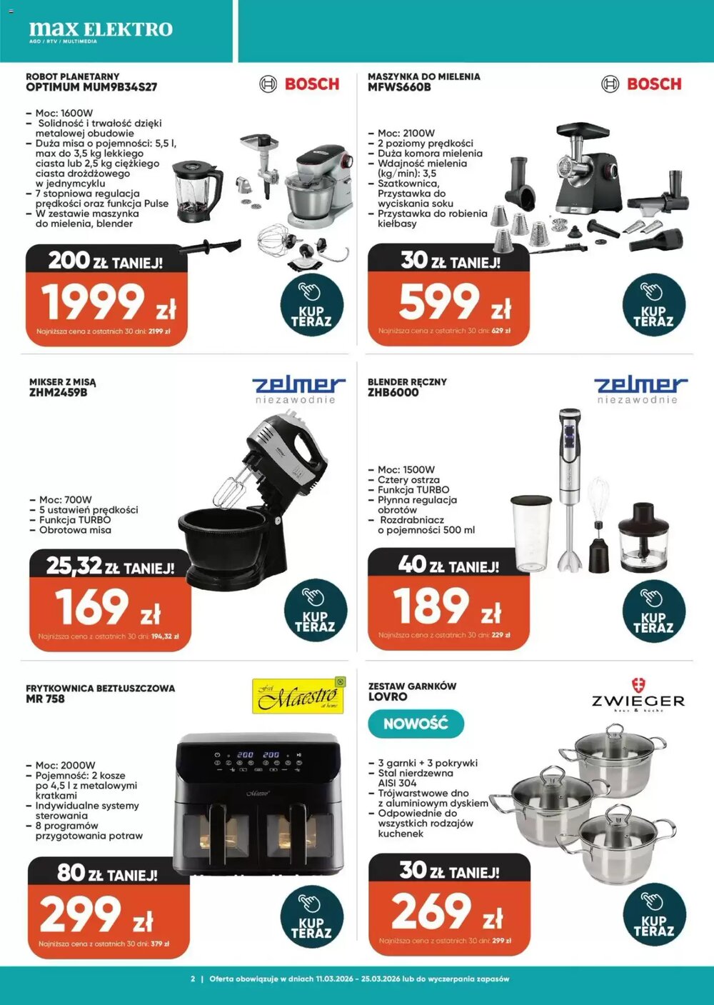 Gazetka promocyjna Max Elektro  ważna od 11.03.2026 - Strona 2.