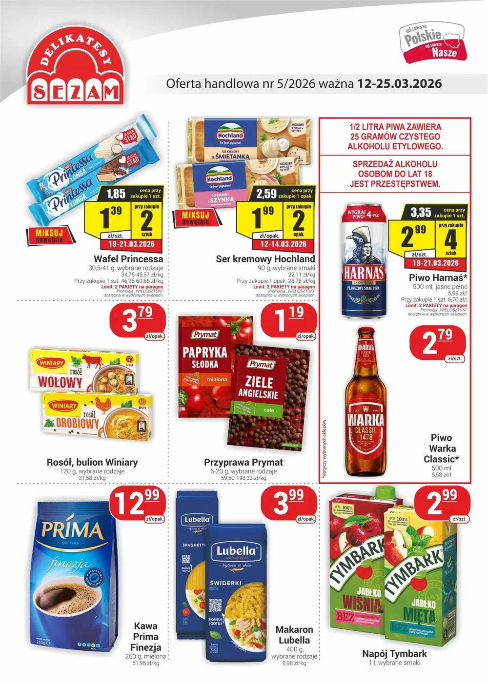 Gazetka promocyjna Delikatesy Sezam  ważna od 12.03.2026 - Strona 1.