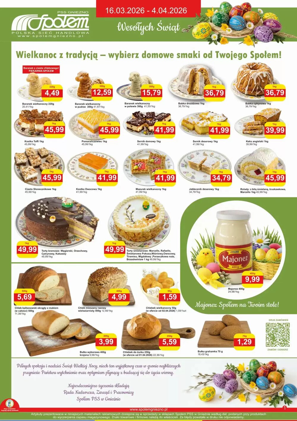 Gazetka promocyjna Społem  ważna od 16.03.2026 - Strona 1.