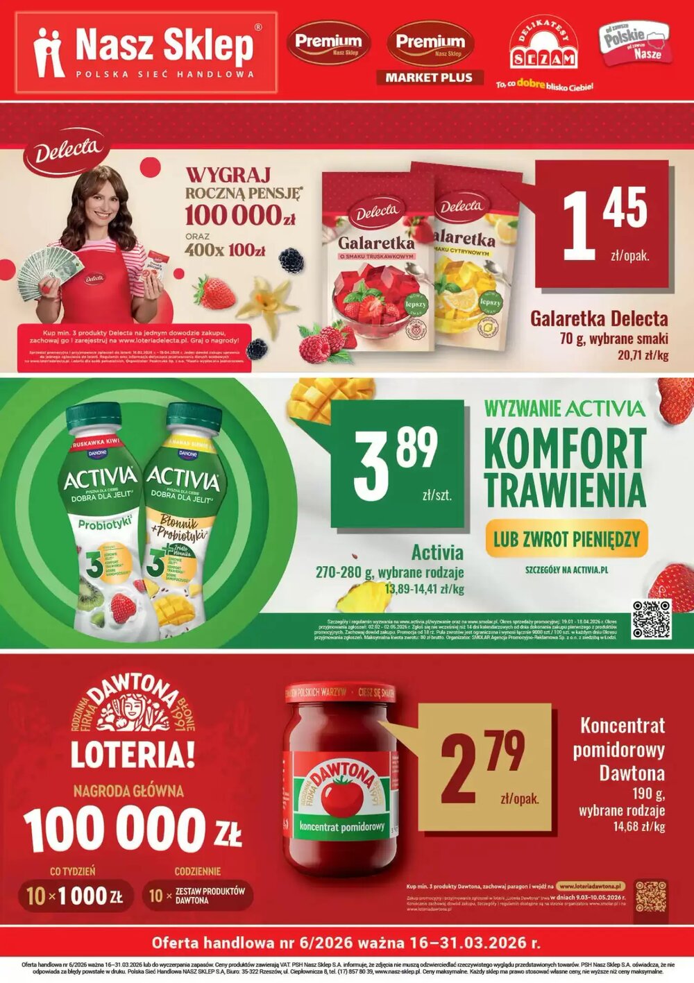 Gazetka promocyjna Delikatesy Sezam  ważna od 16.03.2026 - Strona 1.