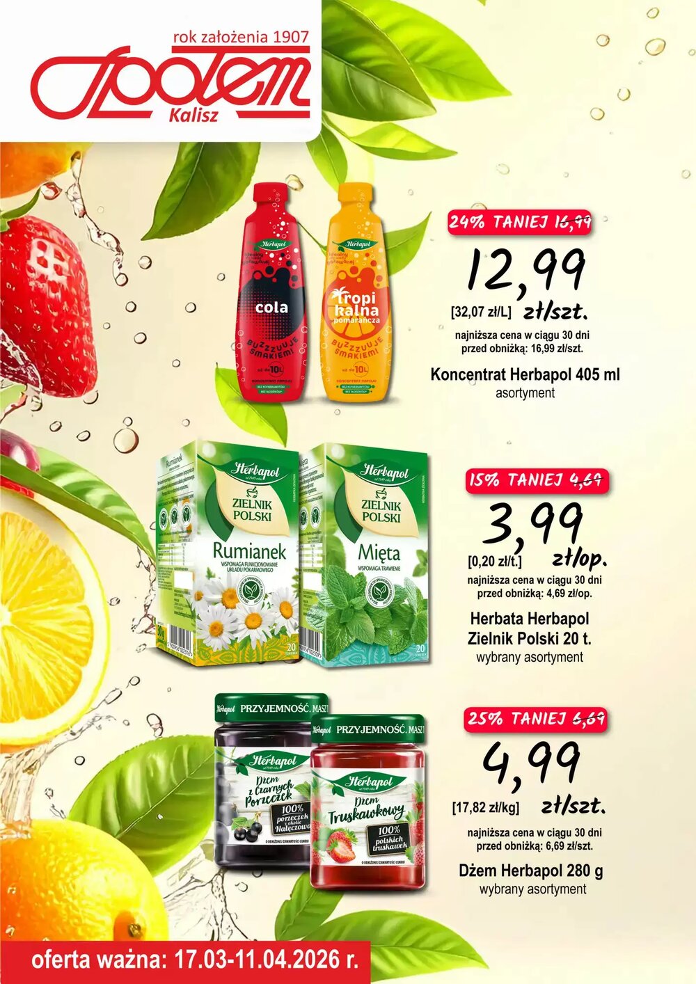 Gazetka promocyjna Społem  ważna od 17.03.2026 - Strona 1.