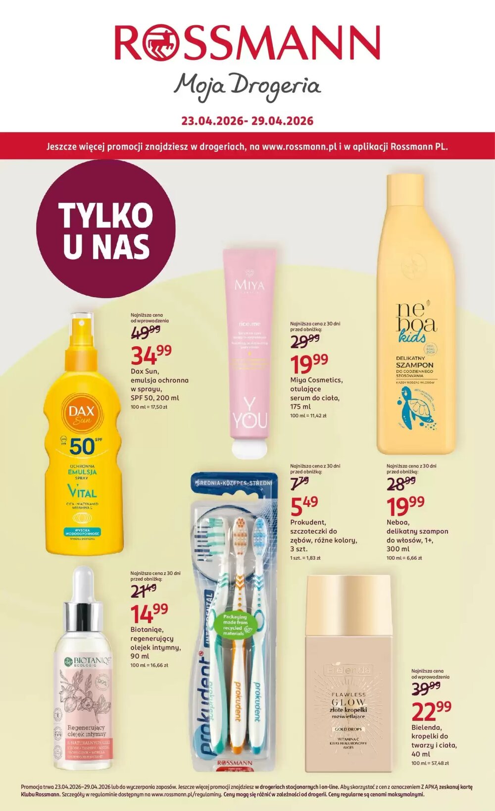 Gazetka promocyjna Rossmann  ważna od 23.04.2026 - Strona 1.